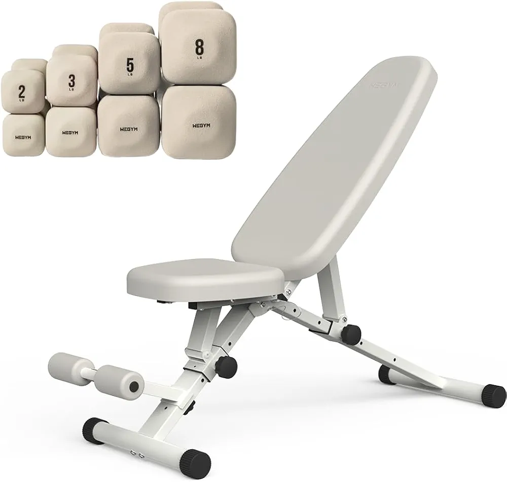 Fitness Bench (Sandstone) + Dumbbell (Sandstone 2+3+5+8L)