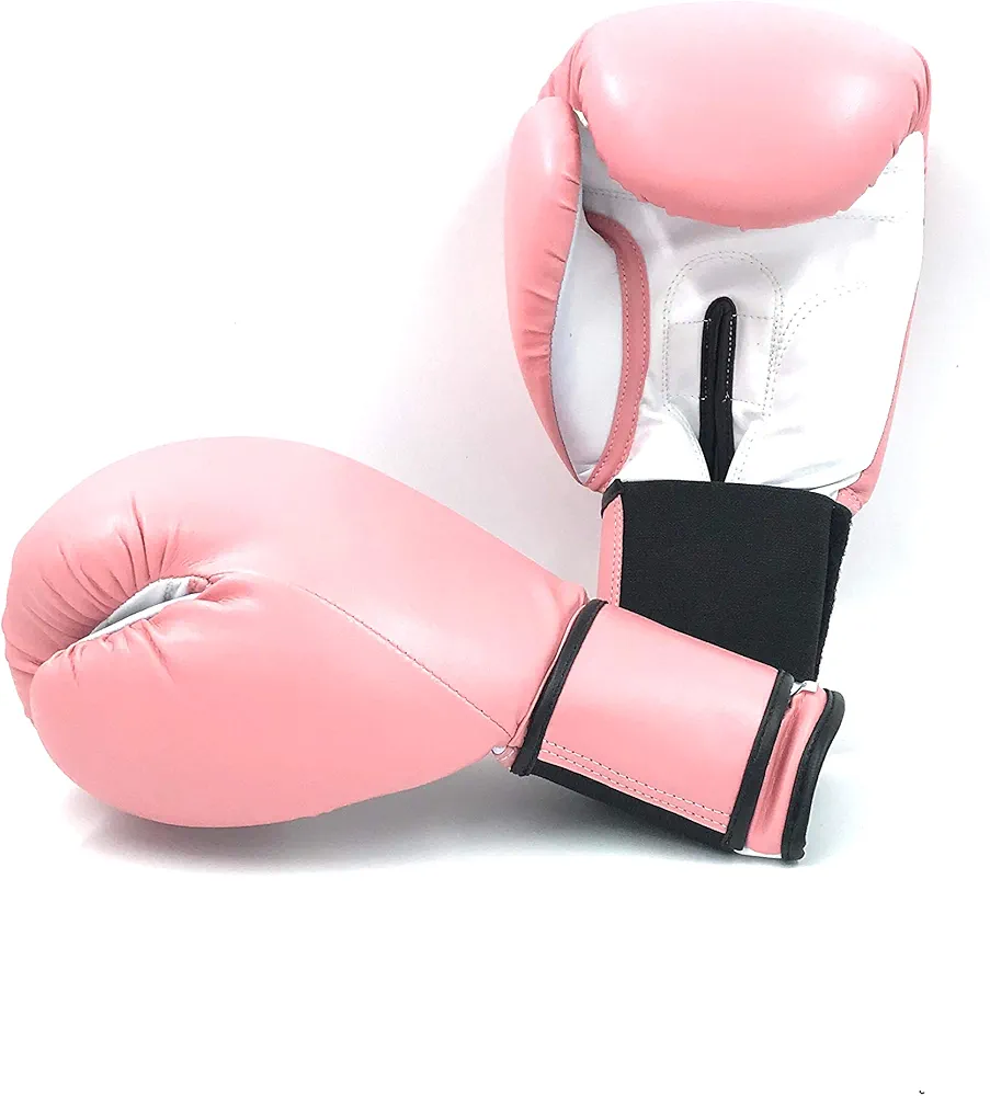 Boxing Gloves Pink Kickboxing, Grappling, Fighting, Muay Thai Training Boxing Bag Gloves, Punch Bags and Focus Pads Punching Plain-Blank Vinyl Gloves No Logo