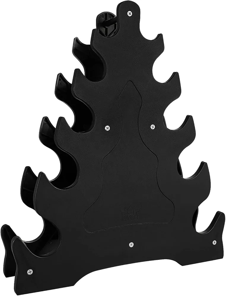 VOSAREA Dumbbell Rack Stand 5 Tier Weight Rack for Dumbbells Tree Shape Dumbbell Storage Rack Compact Dumbbell Holder for Home and Gym