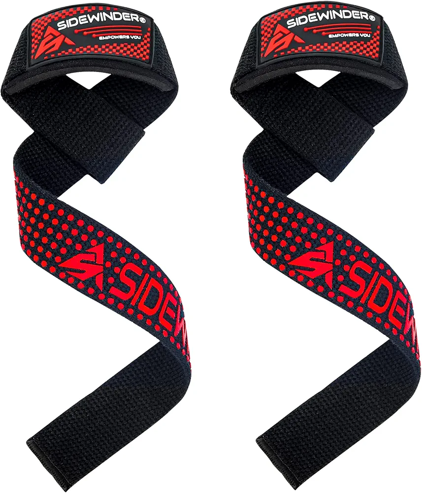Sidewinder Weightlifting Straps Gym Fitness Training Hand Bar Wrist Support Bodybuilding Workout Deadlifts