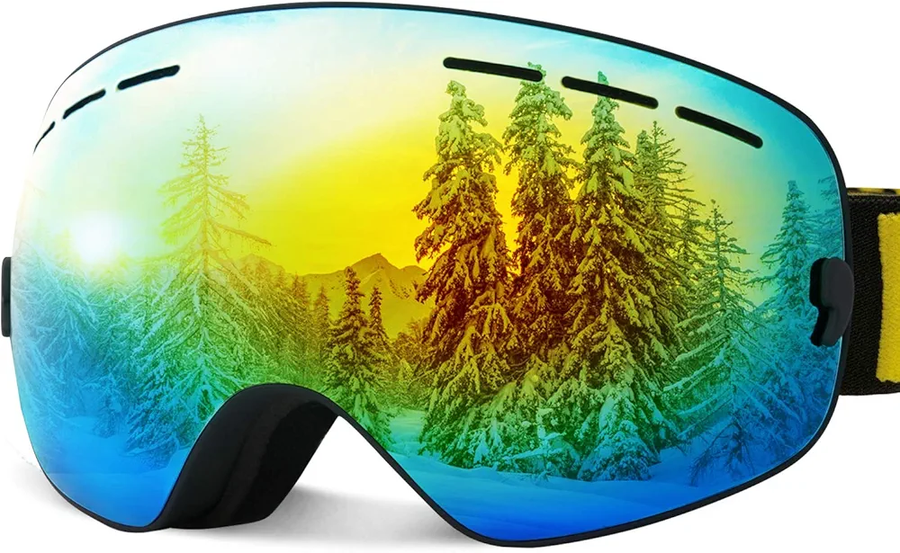 Ski Goggles OTG Snow Snowboard Goggles for Men Women Youth 100% UV Protection Anti Fog Sports Winter Skiing