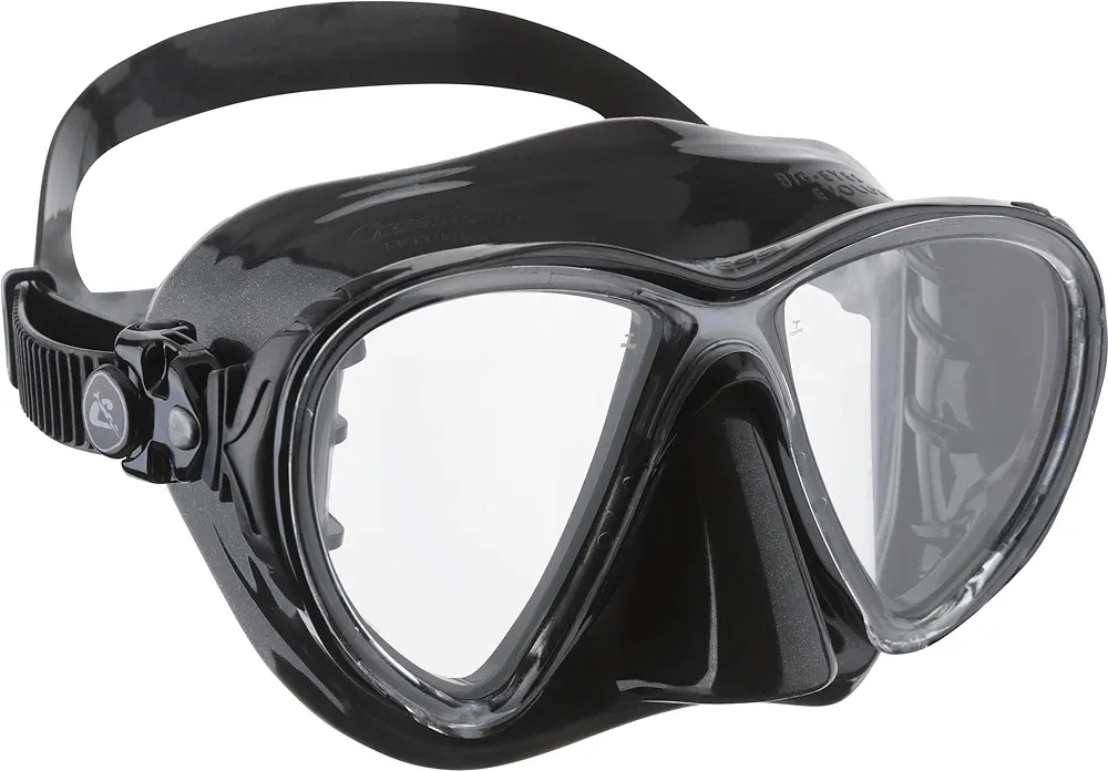 Cressi Scuba Diving Masks with Inclined Tear Drop Lenses for More Downward Visibility , Air and Eyes Evolution: Made in Italy