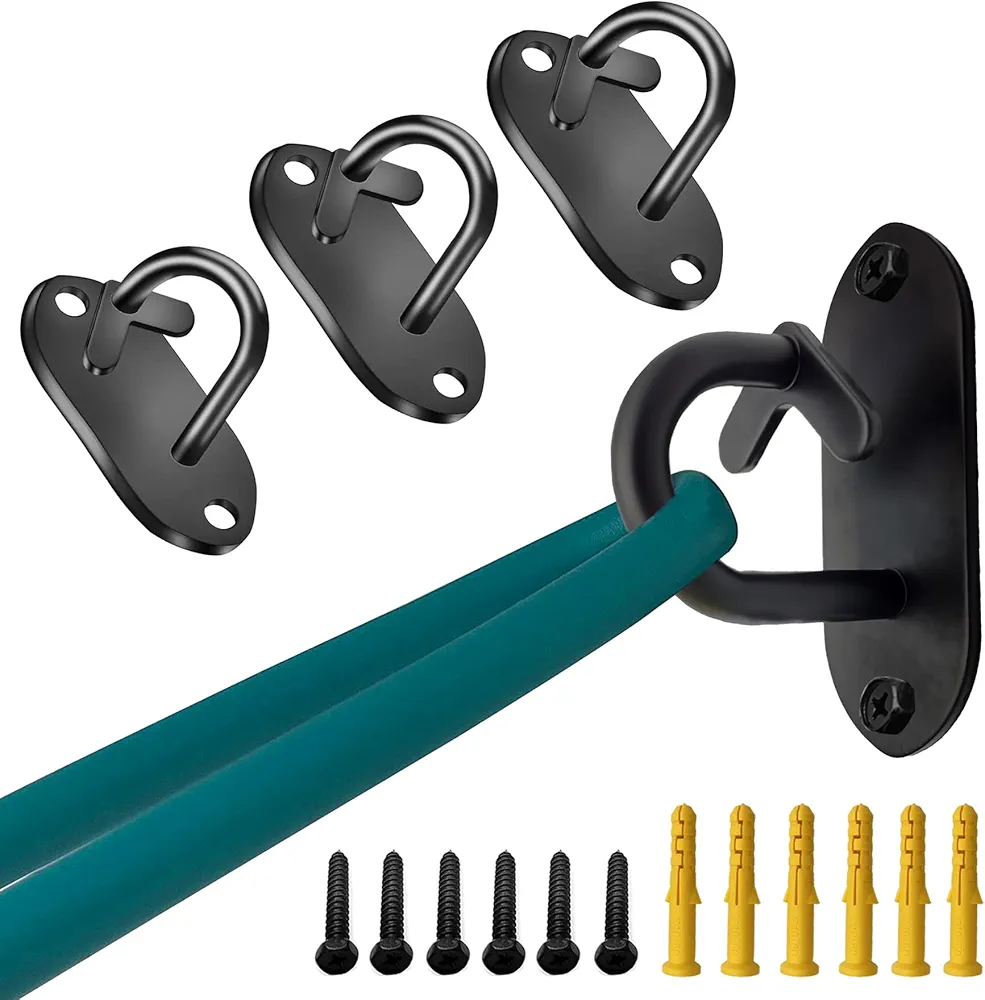 Resistance Band Wall Anchors - Workout Wall Mount Hooks, Ceiling Mounted Hook Exercise Station for BodyWeight Straps, Strength Training, Physical Therapy Exercise, Home Gym