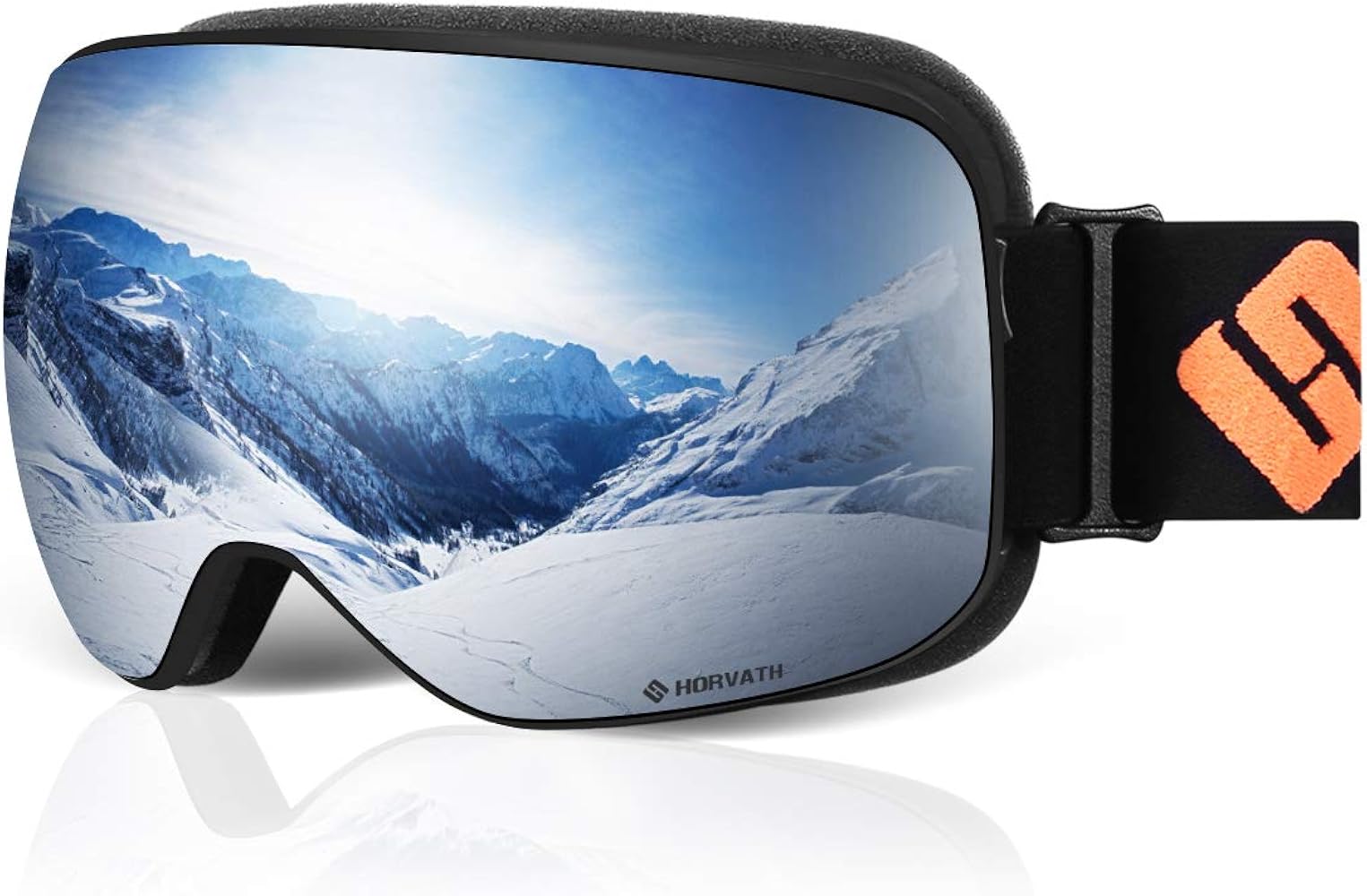 Ski Snowboard Goggles Magnetic Mirrored Lens 120s Anti-Fog for Adult
