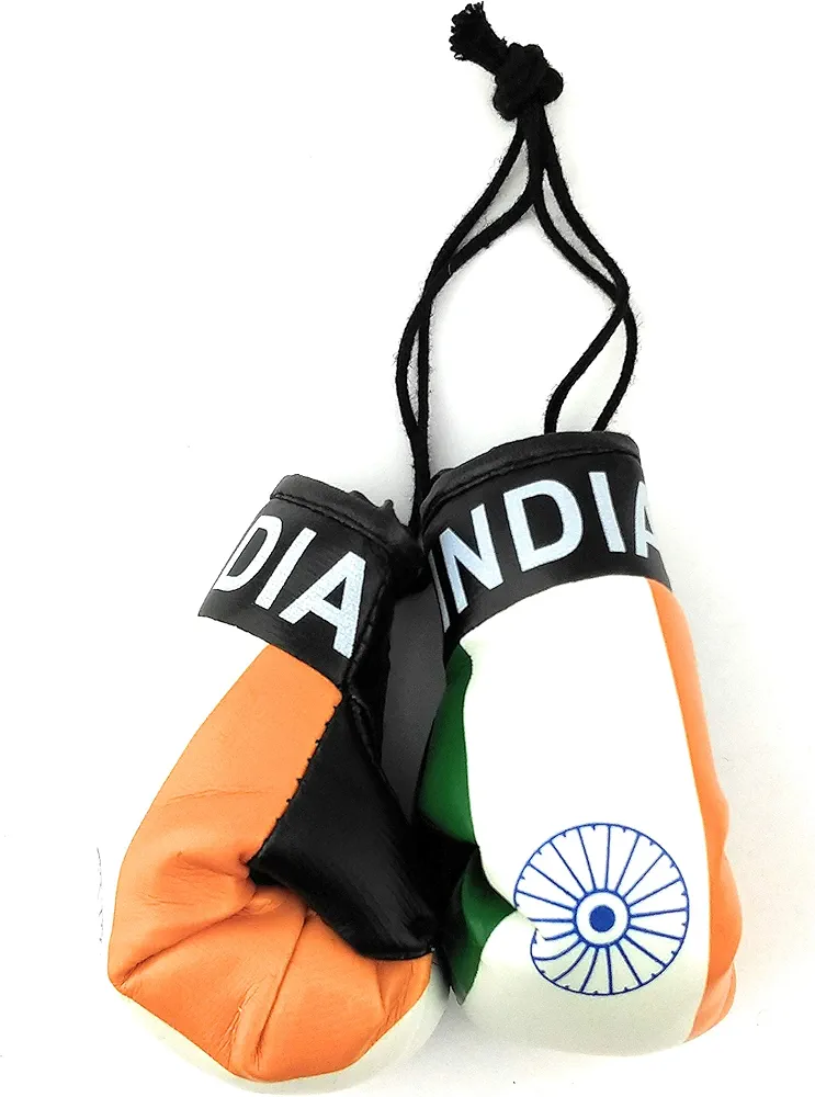 Red Hat Ent Hanging Car Mirror Mini Boxing Gloves (India)