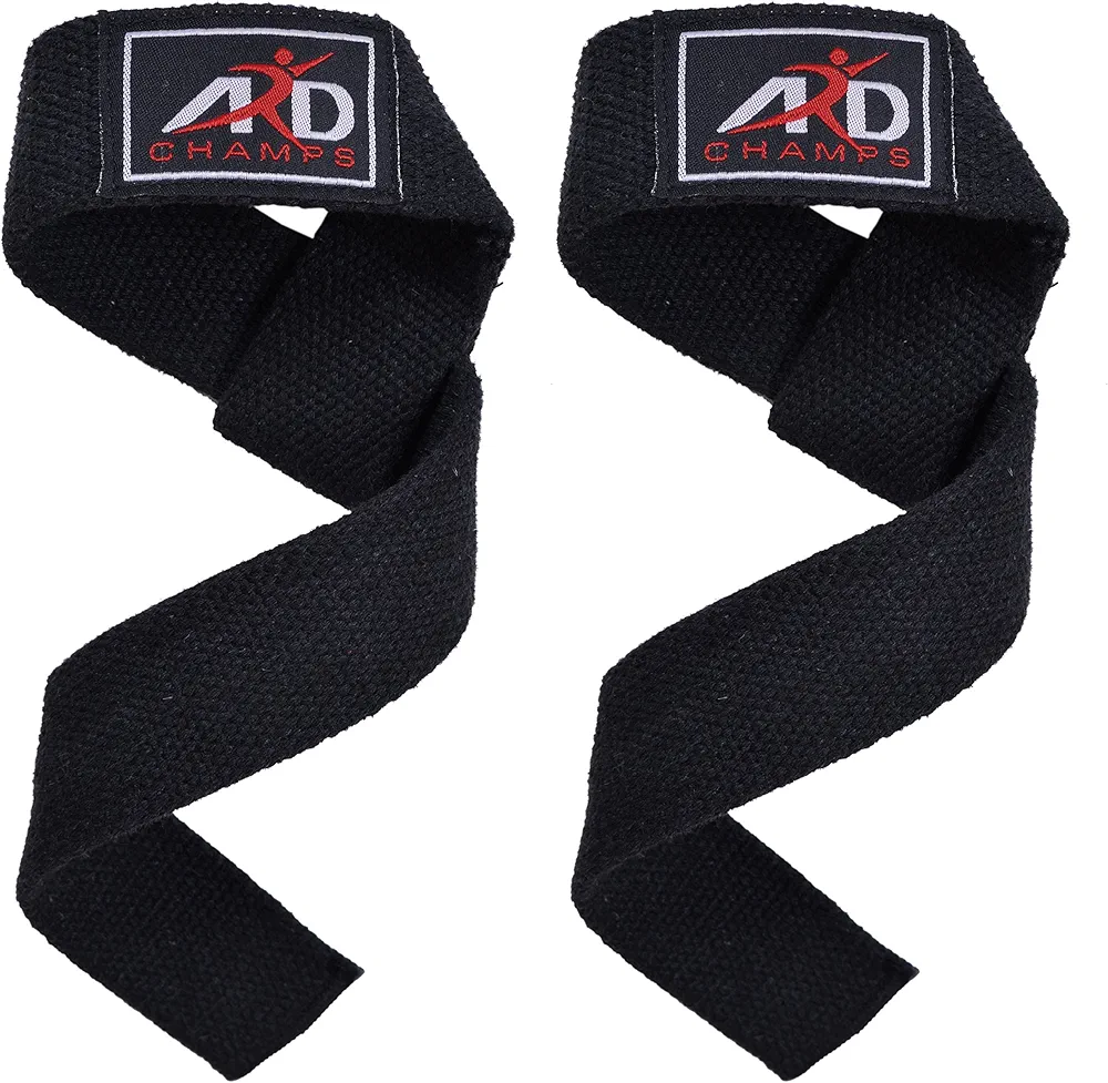 ARD CHAMPS™ Hand Bar Weight Lifting Cotton Straps Strength Training Workout
