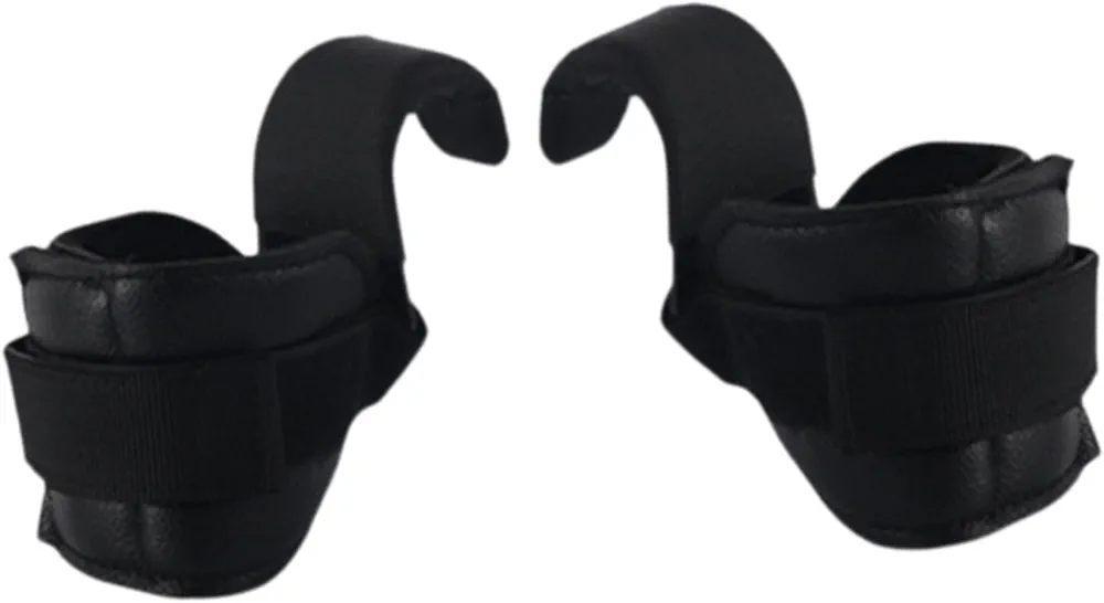 2Pcs Weight Lifting Hooks Wrist Straps Training Wrist Support Hooks Hand Grip Support for Powerlifting Workout Fitness