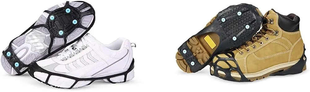 Due North Everyday G3 Ice Cleat for Walking and Running on Snow and Ice (1 Pair) & All Purpose Ice Cleats for Snow and Ice - Pulse Grip Tread Pattern for Maximum Grip - 12 Replaceable Tungsten