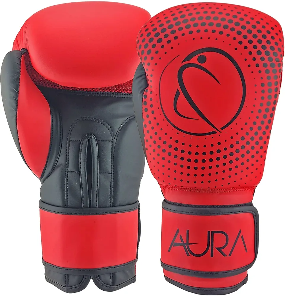 Boxing Training Gloves for Men & Women, Sparring, Kickboxing, MMA, Muay Thai, Heavy Bag, Ventilated Palm 6oz-16oz, Black, Pink, Red, Gold