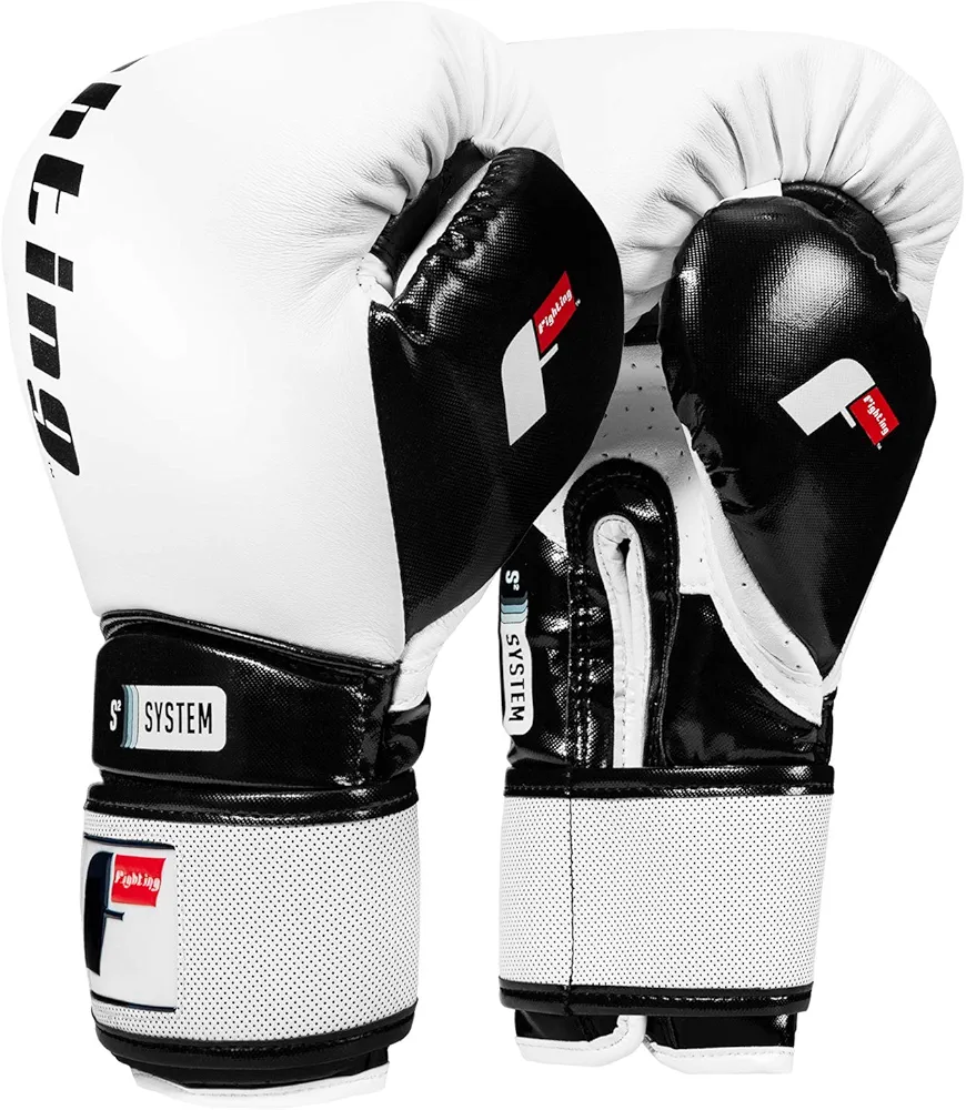 Fighting Sports S2 Gel Power Training Gloves, White/Black, 16 oz