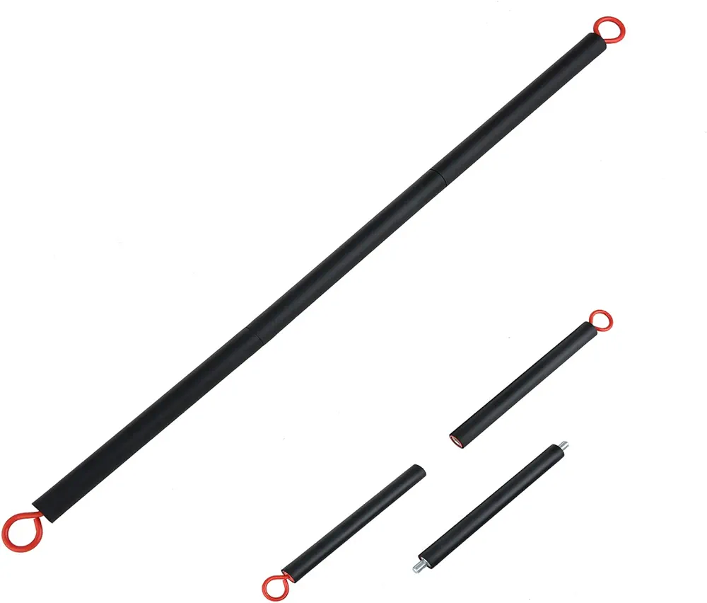 Resistance Band Bar for Fitness Portable Steel Pilates Workout Bar for Exercise 3 Parts Bar for Resistance Bands, Home Gym Resistance Training Equipment