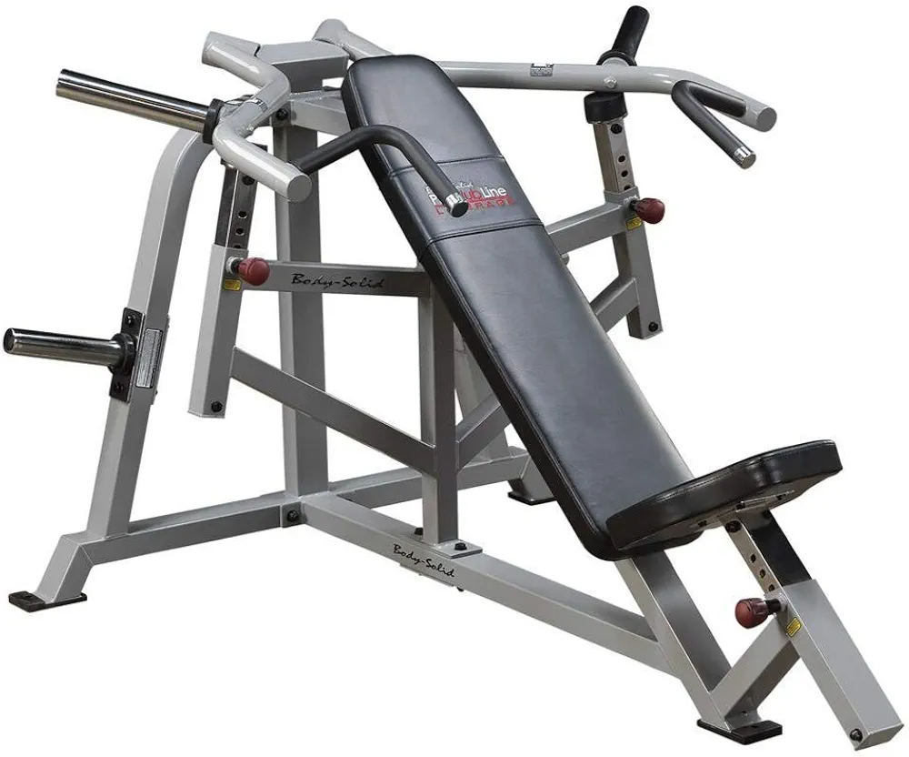 Body-Solid Pro ClubLine (LVIP) Incline Press Leverage Gym Bench - Converging Chest & Shoulder Press Machine with Sealed Bearings and Gas-Assisted Start Positions