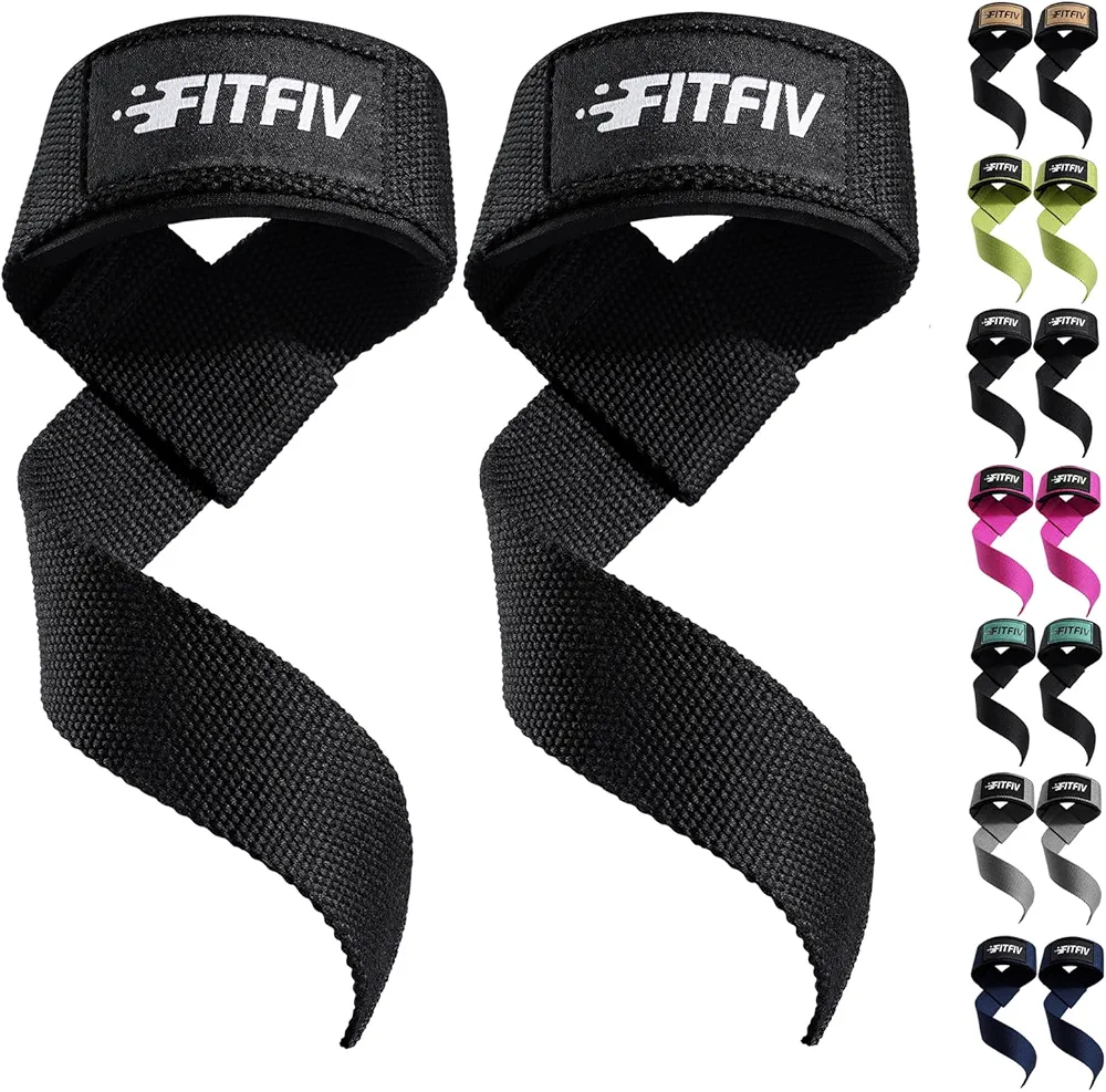 Lifting Straps for Weightlifting, Lifting Wrist Straps for Gym Strength Training, Neoprene-padded Wrist Cushion - Men & Women