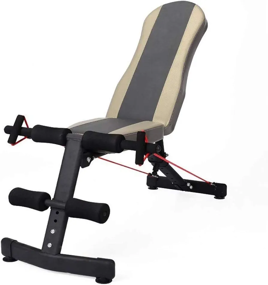 Weight Bench Foldable, Adjustable Utility Workout Bench Decline Bench, Sit Up Incline Abs Benchs for Bench Press, Sit-ups, Leg Lifts, Full Body Fitness,A