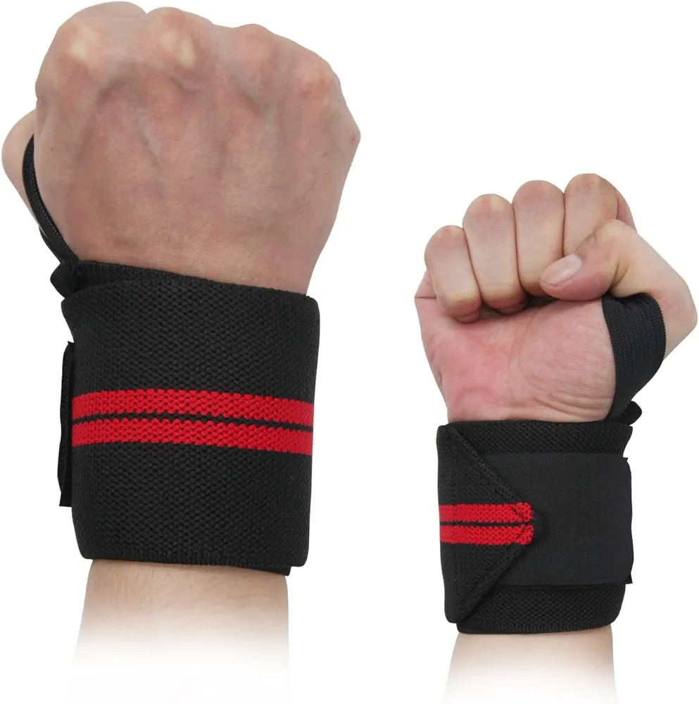 Lifting Wrist Straps - Premium fitness-grade wrist brace with secure thumb loop - Durable cotton wrist support for maximum stability