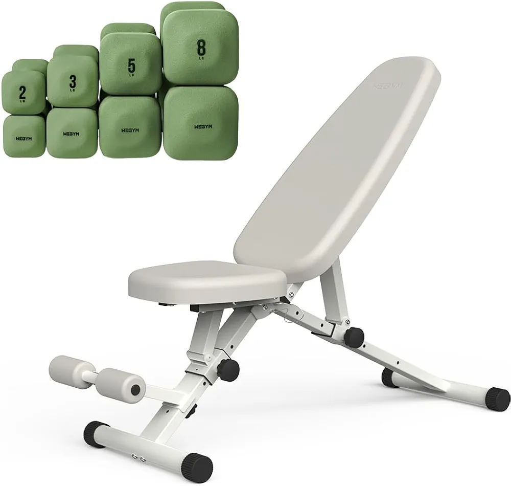 Fitness Bench (Sandstone) + Dumbbell (Forest 2+3+5+8L)