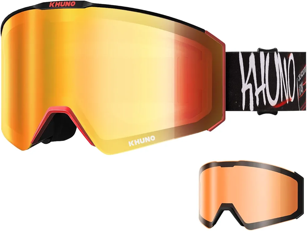 KHUNO NIMBUS Cylindrical Snow Goggles w/Dual Lens by ZEISS Lenses