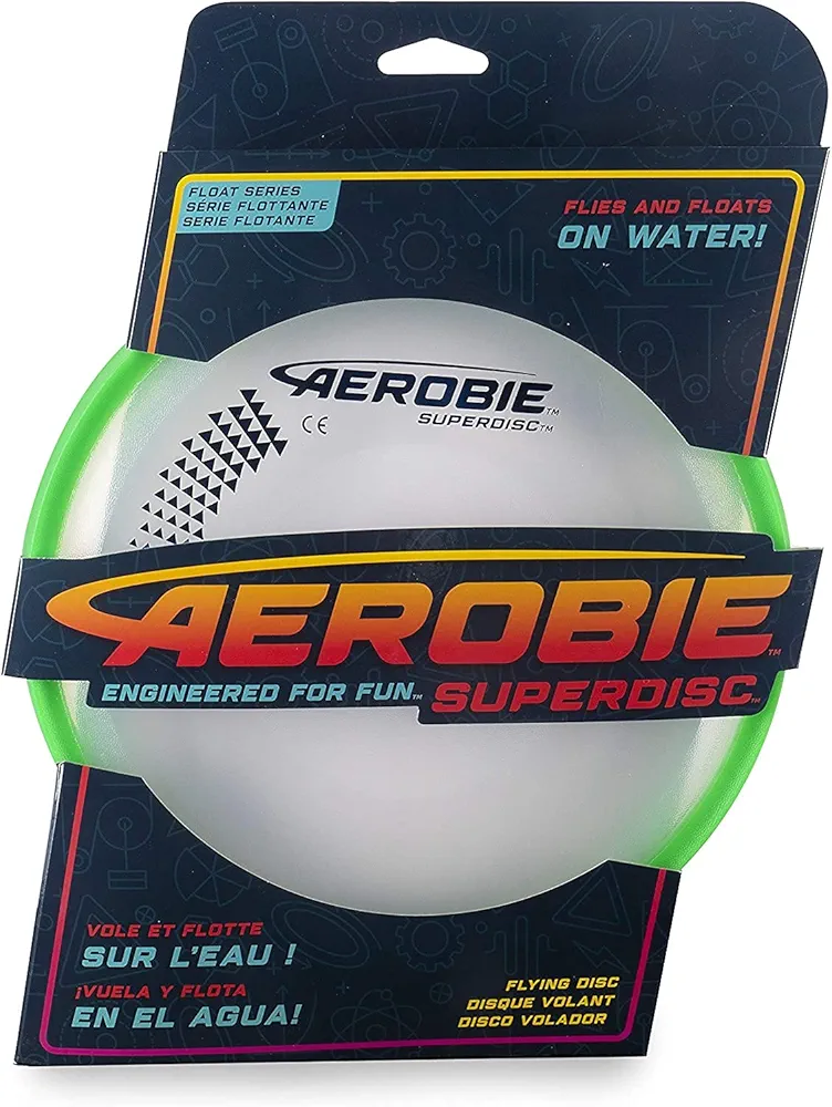 Superdisc 10" Inch Diameter Frisbee - Cushioned Edge Outdoor Flying Disc Toy (Green)