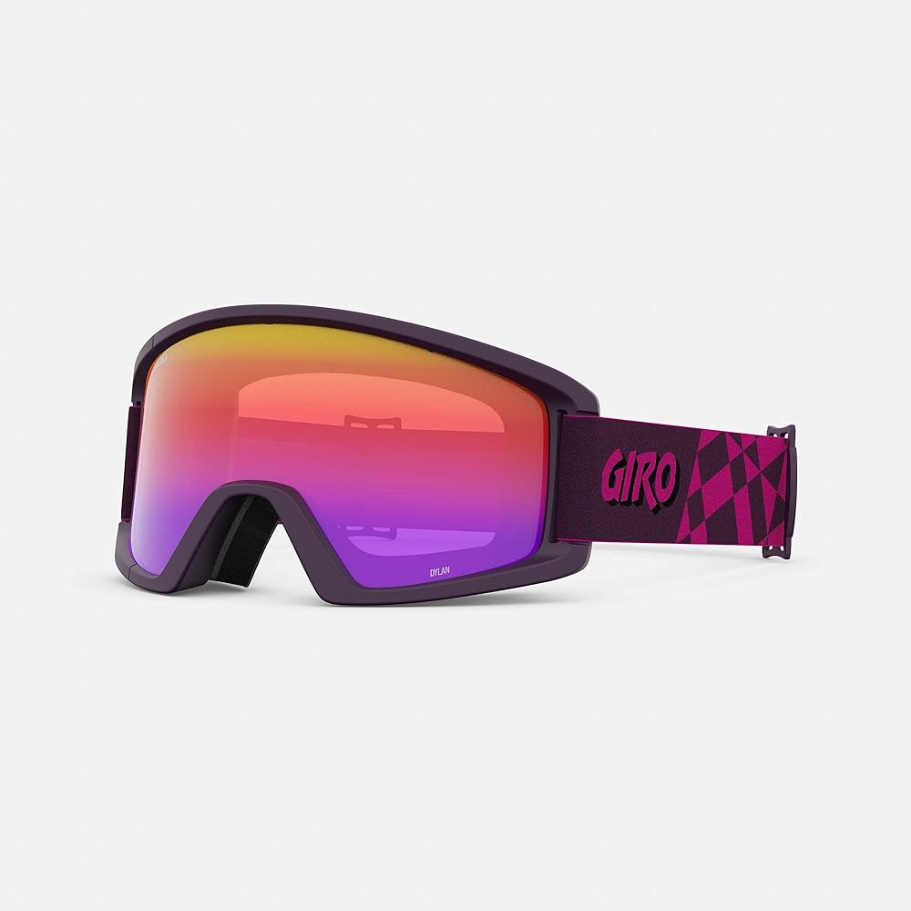 Giro Dylan Ski Goggles - Snowboard Goggles for Women & Youth - Pink Cover Up Strap with Rose Spectrum/Yellow Lenses