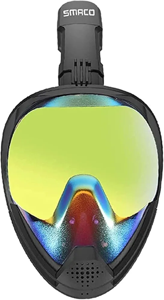 Full Face Snorkel Mask, Dry Top Anti-Seepage Water Breathing System, UV Protection Anti-Fog Anti-Leak Safety Diving Mask, 180°Panoramic Sea View Snorkeling Mask
