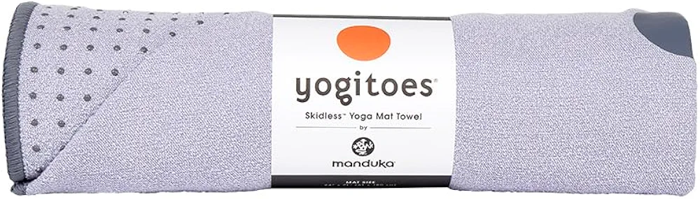Yogitoes Yoga Mat Towel - Lightweight, Quick Drying Microfiber, Non Slip Skidless Technology, Use in Hot Yoga, Vinyasa and Power, 71 Inch (180cm), Lavender