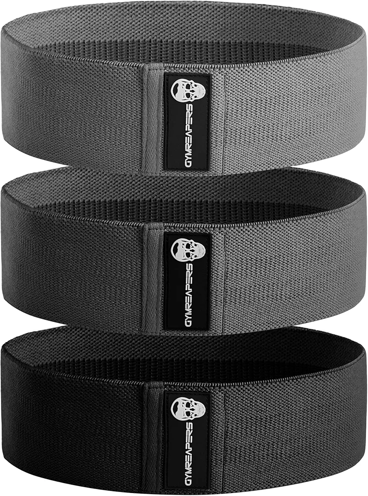 Hip Bands for Booty Workouts | Non Slip Fabric Band Set with 3 Levels - Resistance Bands for Legs & Hip - for Men & Women