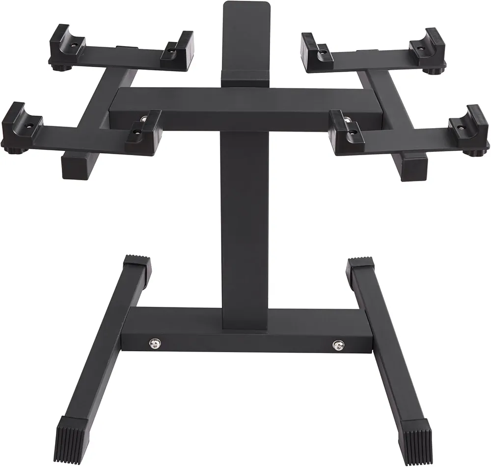 VEVOR Adjustable Dumbbell Stand, 300LBS Max Weight capacity Home Fitness Rack and Stand with Media Rack, Safe and Convenient Dumbbell Weight Holder, Perfect for Home Gym Strength Training