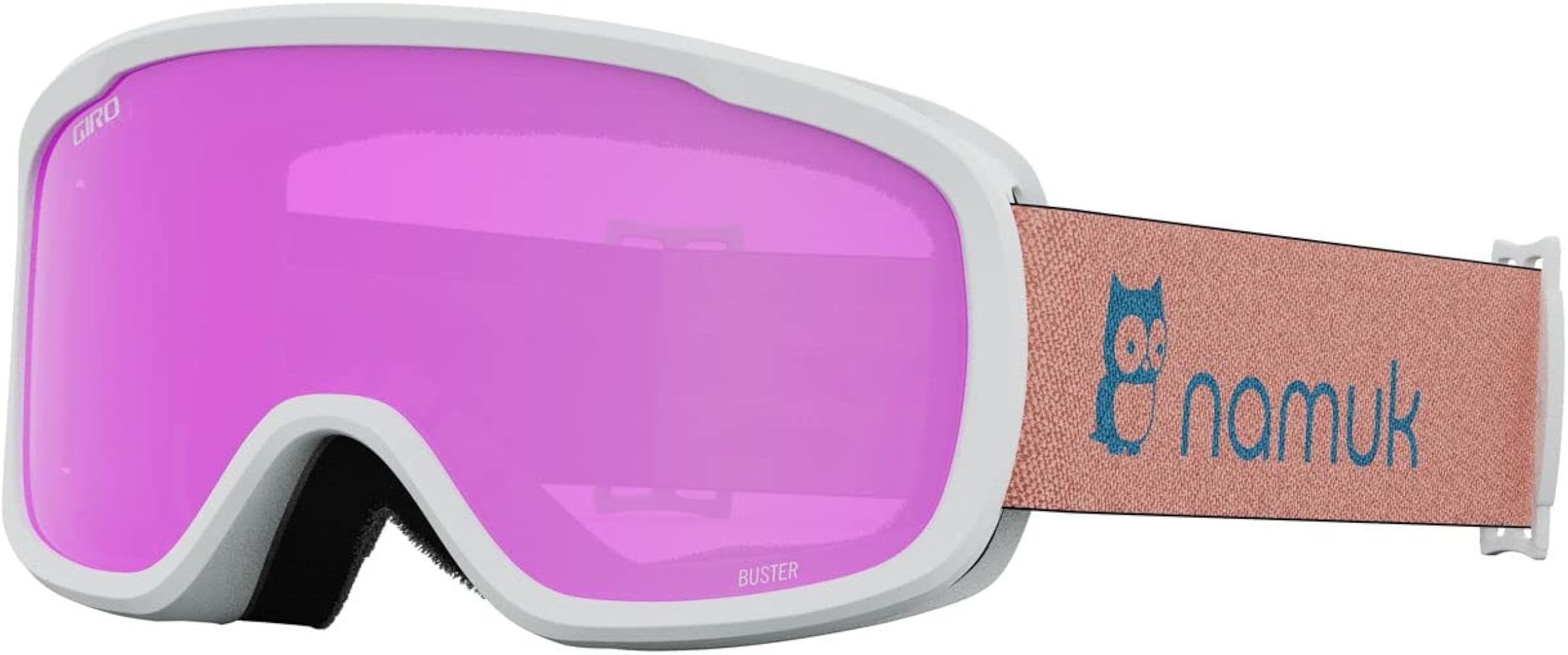 Giro Buster Kids Ski Goggles - Snowboard Goggles for Youth, Boys, Girls- Namuk Bluebalu Strap with Amber Pink Lens