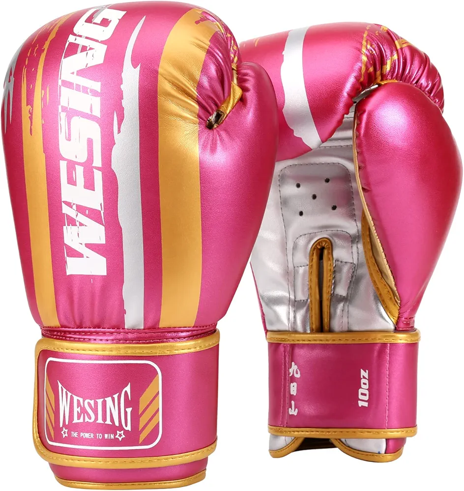 Wesing Boxing Gloves for Men and Women, 8-16oz Kicking Boxing Training Gloves, Muay Thai Sparring Punching Gloves,MMA