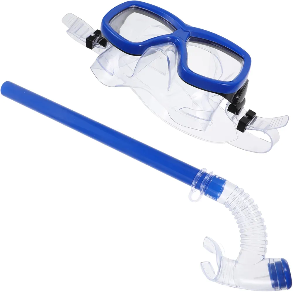 1 Set Diving Goggles Face Mask Scuba Mask Multi-Function Snorkeling Gear Snorkeling Supply Diving Supply Dry Snorkel Tube Professional Diving Mask Dive Mask Goggles and Snorkel PVC