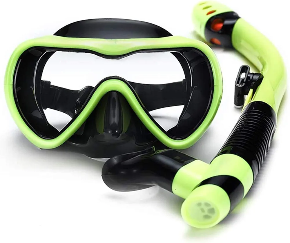 Diving Mask Large Frame Diving Goggles Full Breathing Anti Fog Swimming Goggles Mask Full Face Snorkel Mask