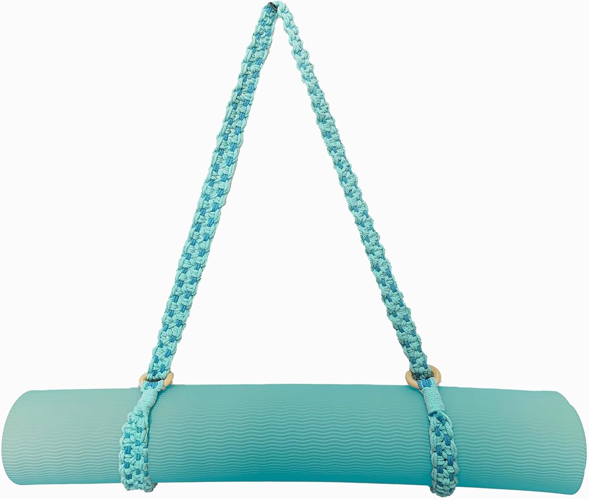 kiido Macrame Yoga Mat Carrying Strap [MAT NOT Included], Hand Woven Multi-use Strap/Carrier for Your Yoga Mat, Exercise Mat