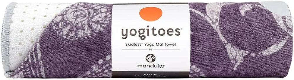 Yogitoes Yoga Mat Towel - Lightweight, Quick Drying Microfiber, Non Slip Skidless Technology, Use in Hot Yoga, Vinyasa and Power, 71 Inch (180cm), Geija Purple
