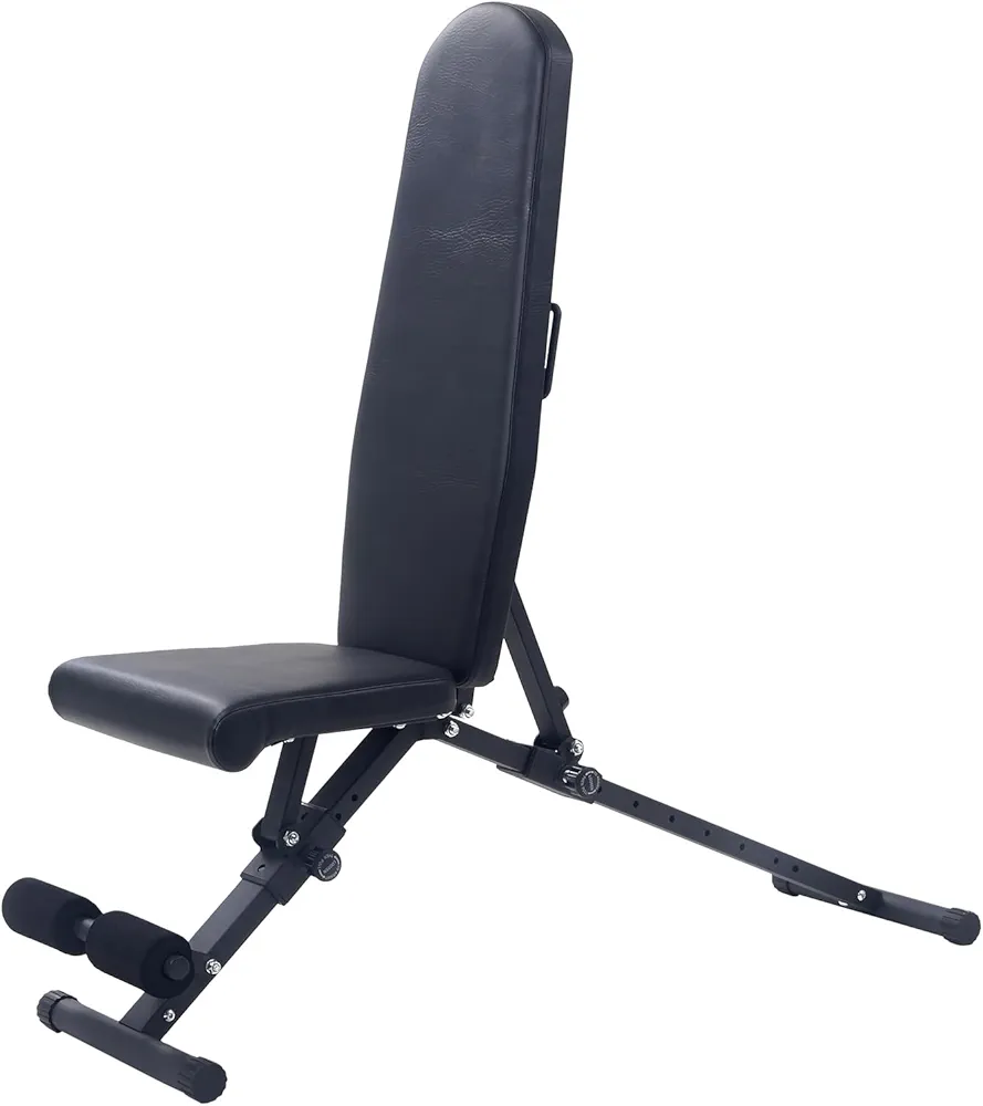 Strength Training Adjustable Benches, Workout Bench Foldable with 800 Lbs Capacity, Ergonomically Designed Foldable Weight Bench, Suitable for Home or Gym, Black