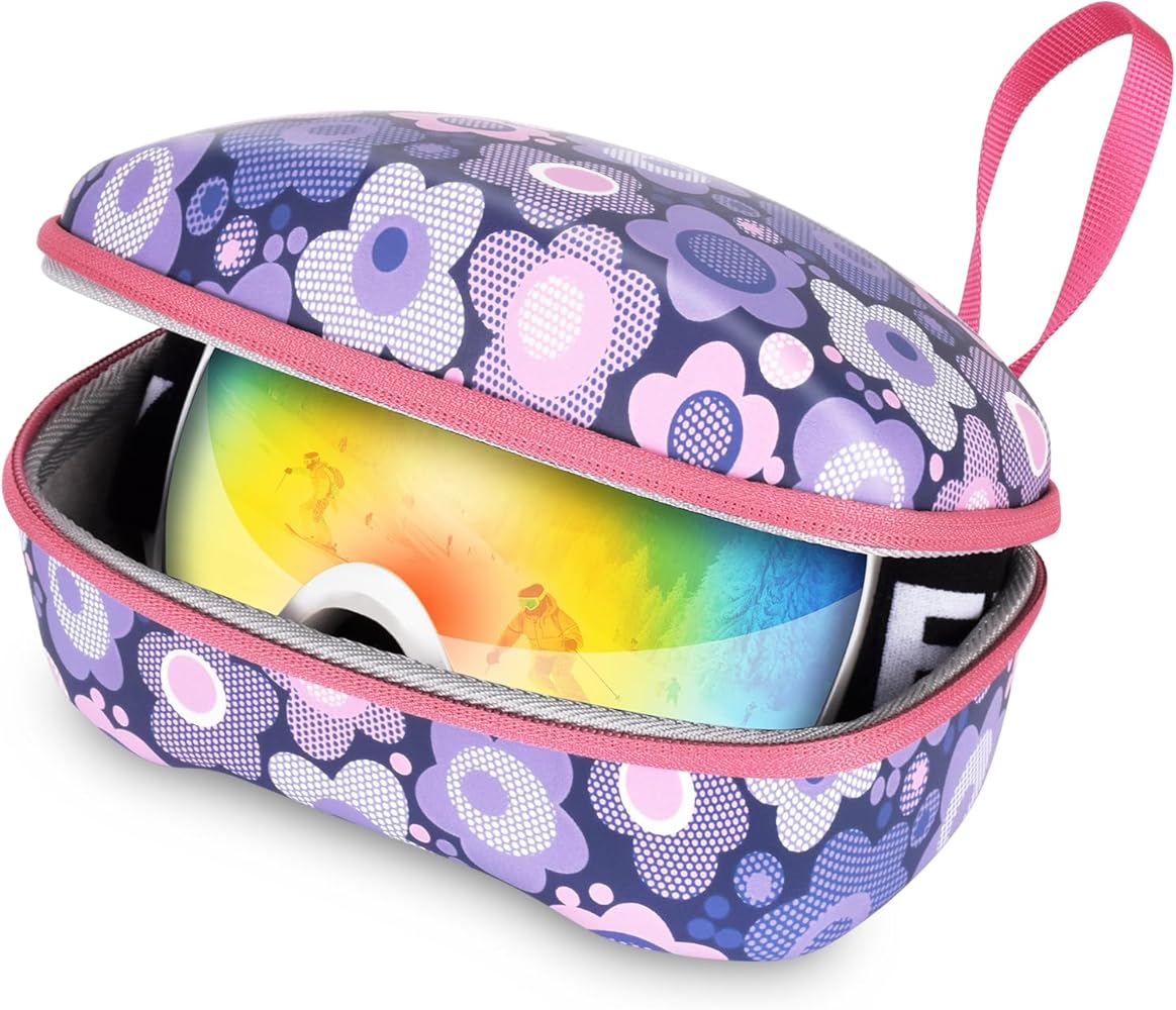 Big Large Sports Glasses Case, Hard Ski Snowboard Goggle Box, Waterproof Shockproof Bag for Snowboard Goggles