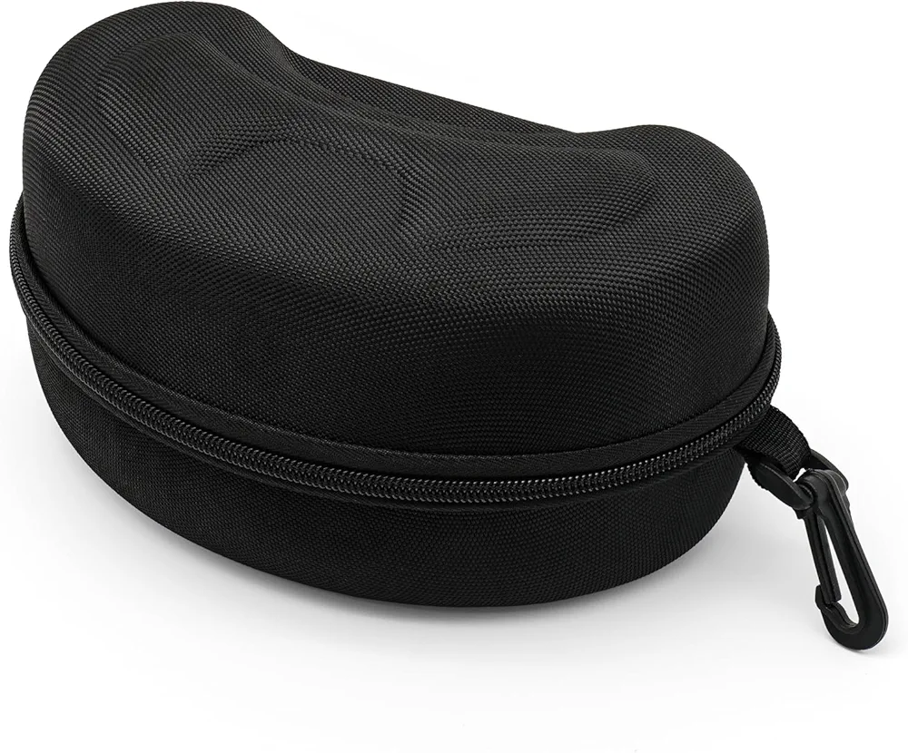 Big Large Snow Goggles Case, Hard EVA Ski Goggles Case with Aluminum Bag Hook & High-Performance Proof Zipper -Lightweight Travel Carrying Snowboard Goggles Bag