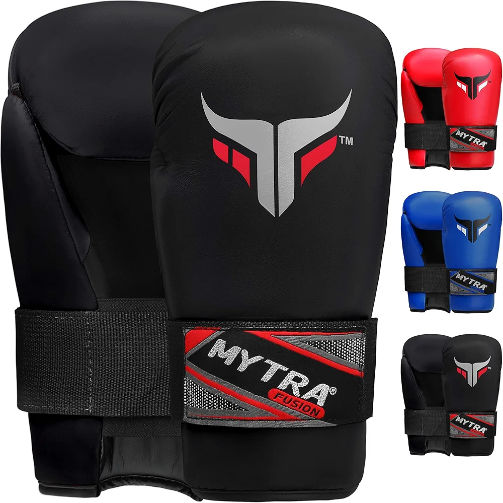 Mytra Fusion Semi Contact Boxing Gloves for Martial Arts MMA Muay Thai Training Punching Sparring