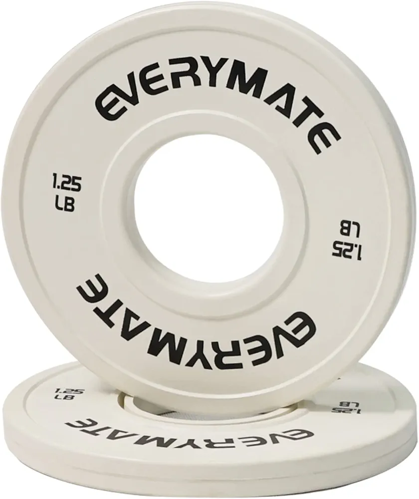 Change Weight Plates 1.25LB 2.5LB 5LB Set Fractional Plate Olympic Bumper Plates for Cross Training Bumper Weight Plates Steel Insert Strength Training Weight Plates