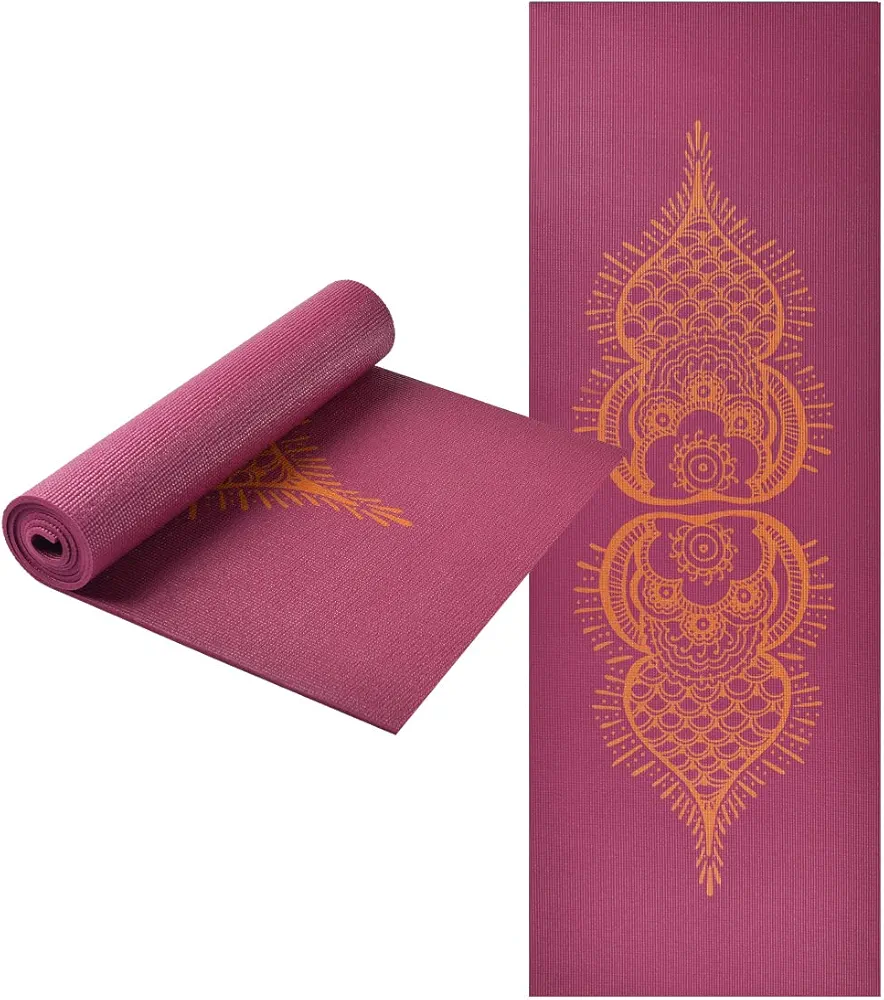 Hugger Mugger Gallery Ultra Yoga Mat - Beautiful Print, Sticky Mat, Durable Material, 1/4″ Thickness Cushions Bones and Joints, Lightweight