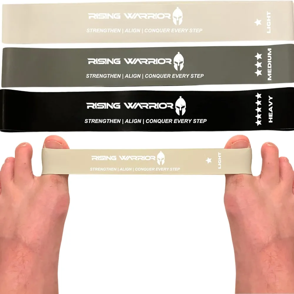 3 Pack - Big Toe Straightener Stretcher Bands | Bunion Relief, Foot Stretcher, Toe Spacers for Hallux Valgus | Resistance Bands for Strengthening Toes & Feet | Men’s & Women’s Yoga Toe Loop Bands