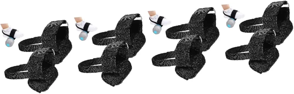 BESPORTBLE 4 Pairs Ankle Dumbbell Weight Belt Foot Dumbbell Attachment Tibialis Trainer Gym Ankle Strap Cable Attachment Weight Lifting Straps Dumbbell Foot Straps Leg Extension Black