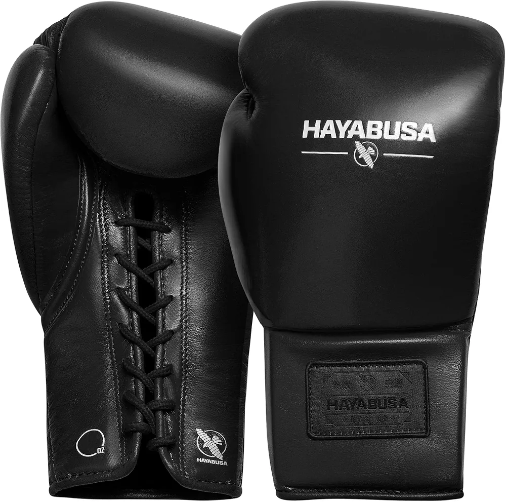Hayabusa Pro Leather Lace-Up Boxing Gloves for Men and Women