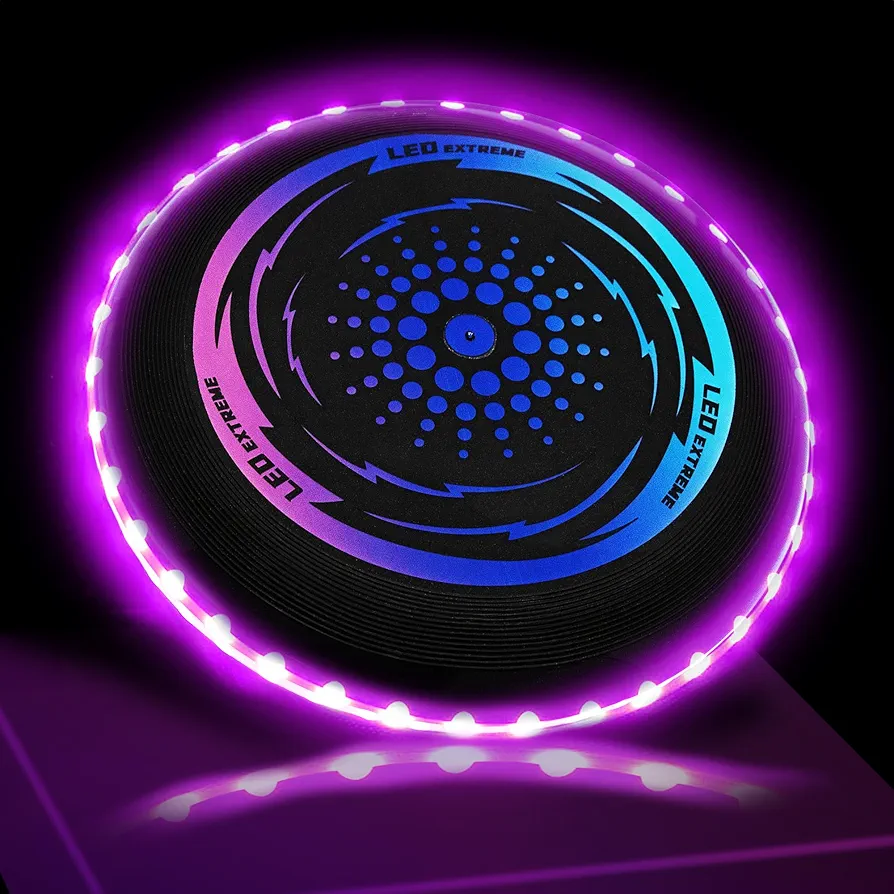ArtCreativity Light Up Flying Disc Toy - 1 Piece - Flying Disk for Kids with 49 Bright LEDs - Flying Disc for Day and Night Fun - Outdoor Toys for Kids and Adults - Gifts for Boys 10 11 12 13