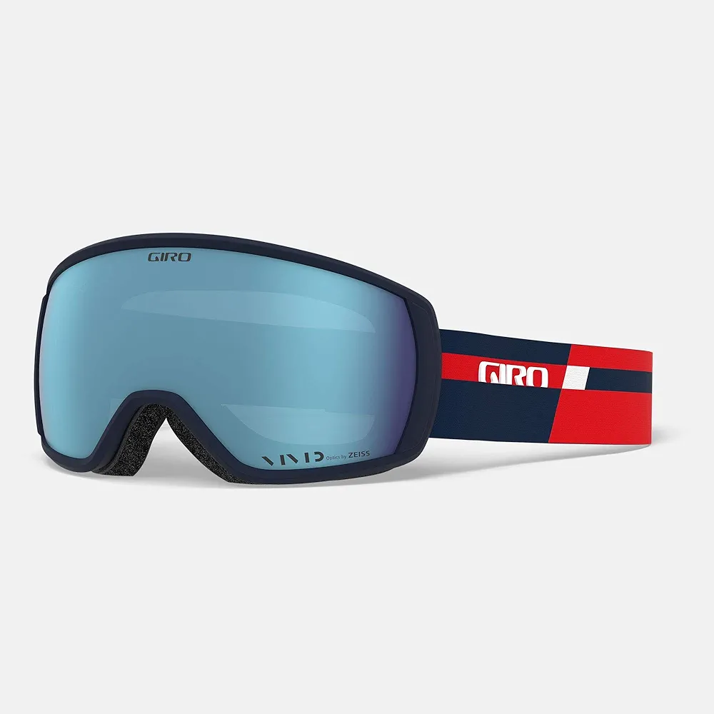 Giro Balance Ski Goggles - Snowboard Goggles for Men & Youth - Red Midnight Podium Strap with Vivid Royal Lens