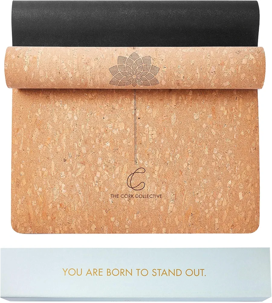 CorkTec Non Toxic Non Slip Thick Cork Yoga Mat with Eco-Friendly Organic/Vegan Cork, Pilates Mat, Hot Yoga Mat, Bikram, Great Men/Women/Kid Yoga Mat, Chemical Free 4MM 72” x 24” The Cork Collective