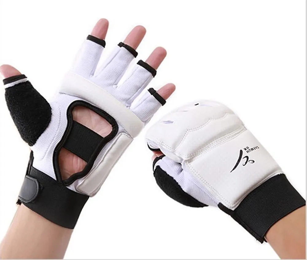 Half Finger Taekwondo Training Boxing Gloves, Taekwondo/Muay Thai Training/Punching Bag Gym Half Mitts Sparring Gloves