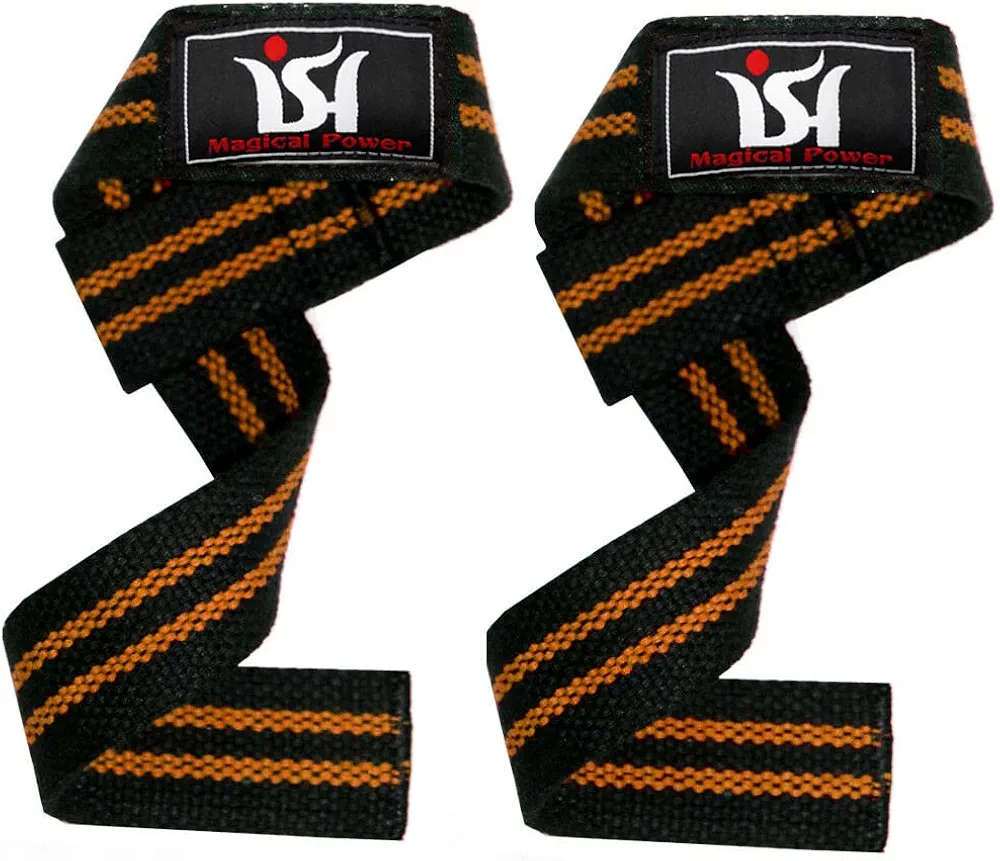 Weight Lifting Bar Straps Gym Training Fitness Bodybuilding Wrist Supports Work Out Exercise