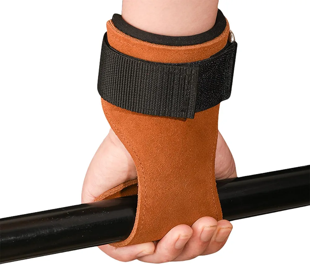 2pcs Lifting Wrist Straps for Weightlifting, Weight Lifting Gloves Gymnastics Palm Protector Imitation Cowhide Non Slip Wrist Support Brace for Pull Up Weight Lifting