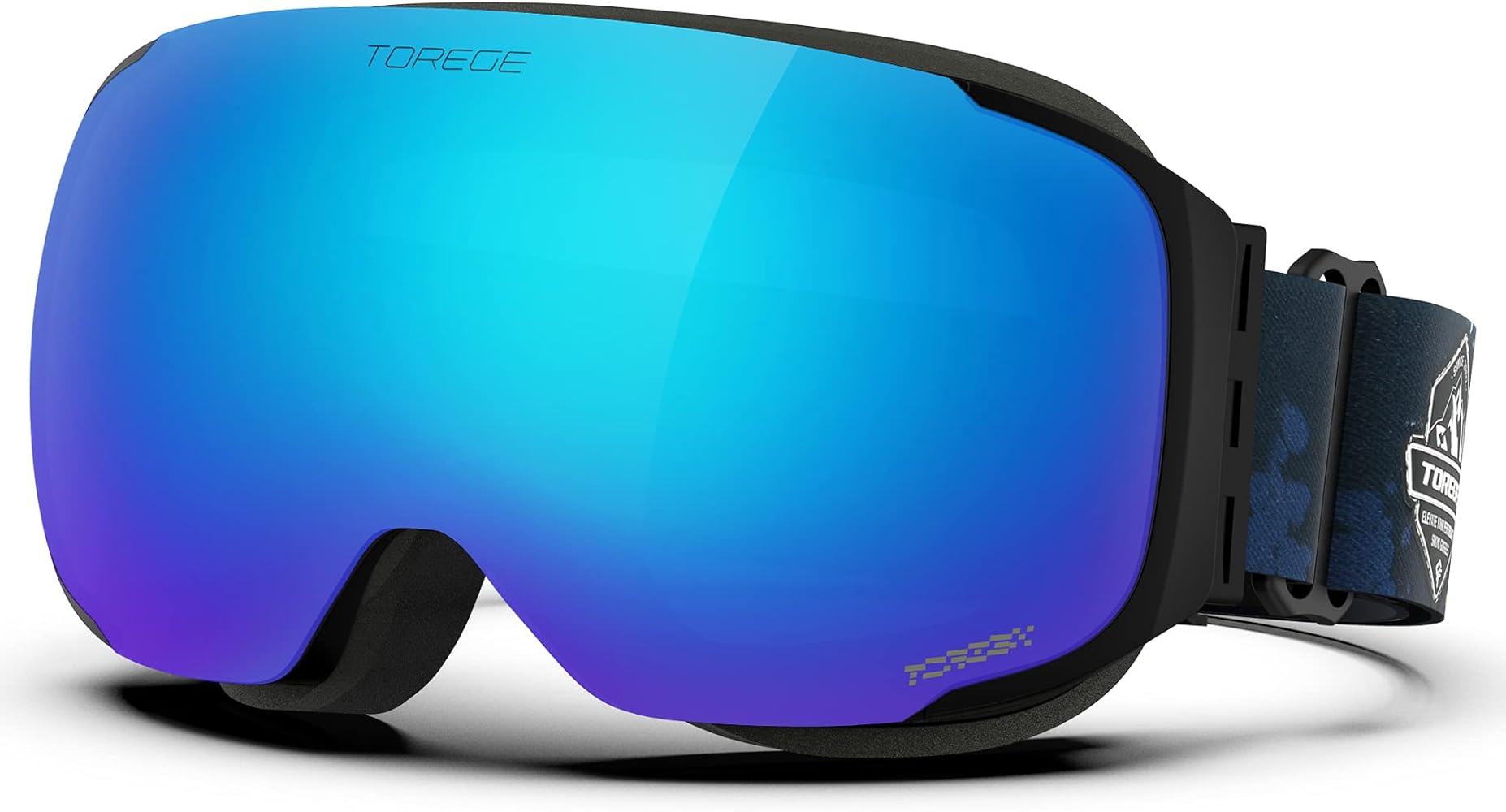 TOREGE Ski Goggles Anti Fog Dual-Layer UV Protection Snowboard Goggles OTG Snow Goggles for Men Women