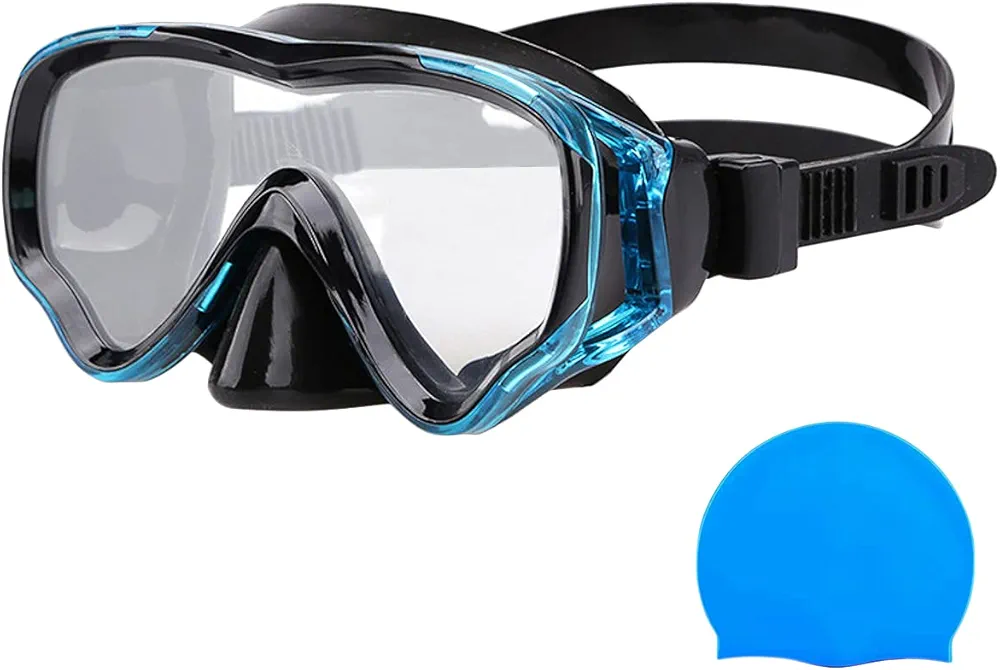 Kids Snorkel Gear Diving Mask Anti-Fog and Anti-Leak Swimming Goggles Snorkeling Glasses Waterproof Durable Tempered Glass Mask for Children 4 - 14 Age
